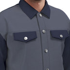 Giacca unisex con stampa all-over e revers | Cotone 245 g/m²