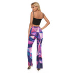 All-Over Print Women's High Elastic Flare Pants