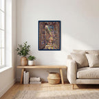 Light Through an Open Door Thickened Rectangular Iron Wall Painting Printed in Canada