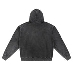 Men’s Washed Denim Zip Hoodie|380GSM DTF