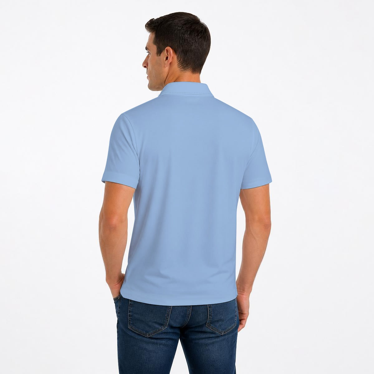 All Over Print Men‘s Two-Piece Collar Polo Shirt|Bonded Seam