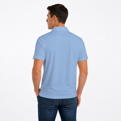 All Over Print Men‘s Two-Piece Collar Polo Shirt|Bonded Seam