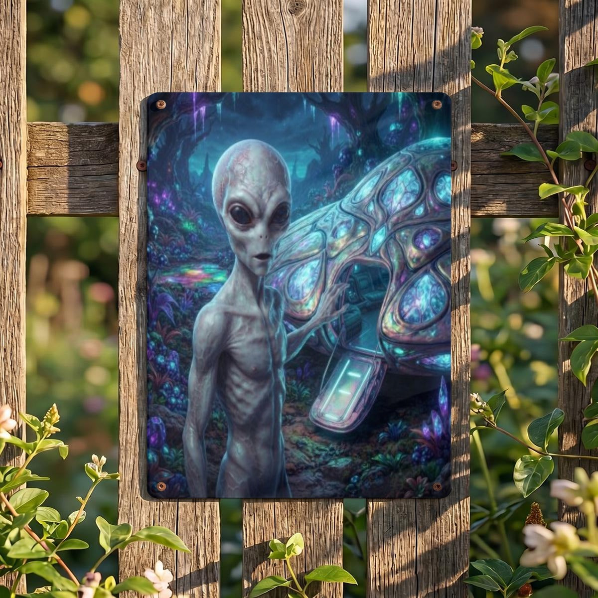 Thickened Rectangular Iron Wall Painting Printed in Canada