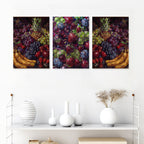 Bare Good Fruit Collection Framed Three-Piece Mural Printed in USA 2:3