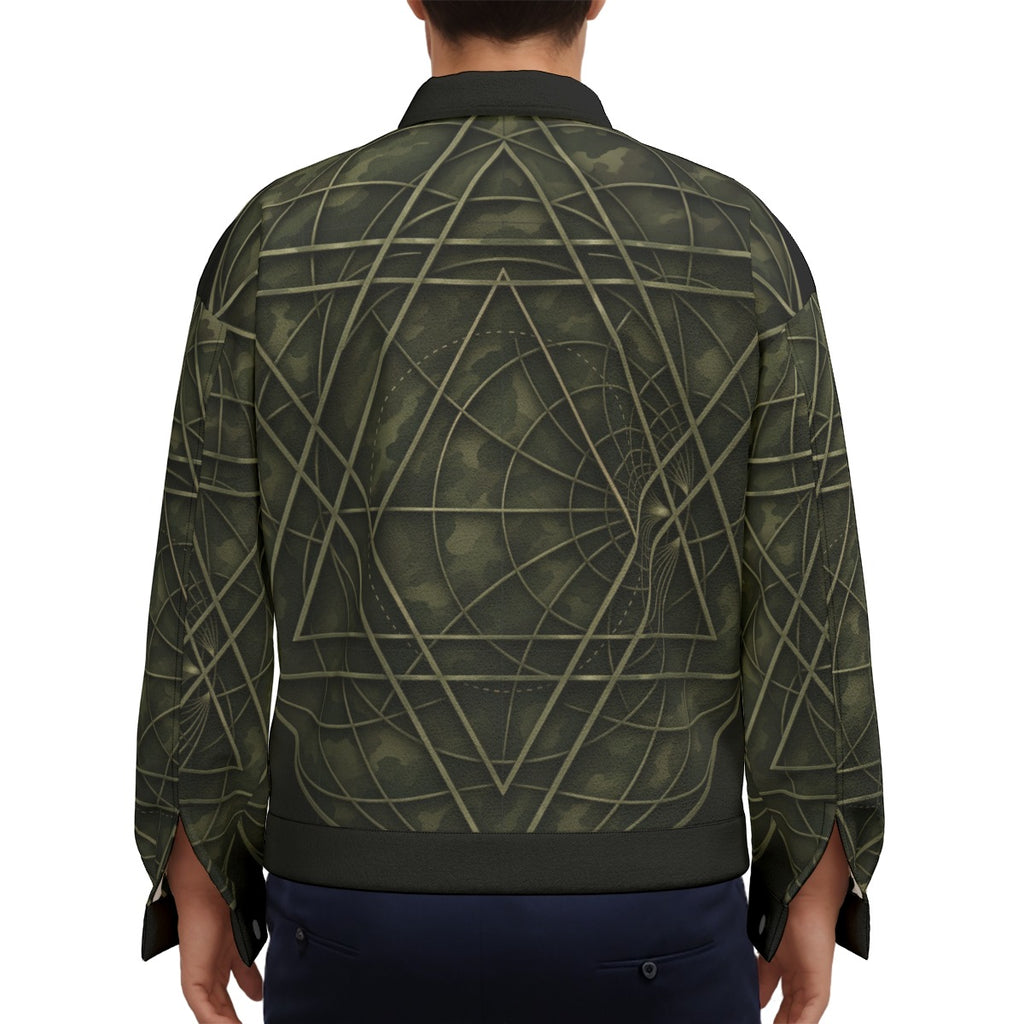 Giacca unisex con stampa all-over e revers | Cotone 245 g/m²