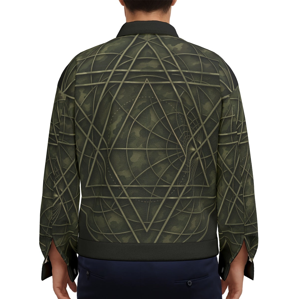 Giacca unisex con stampa all-over e revers | Cotone 245 g/m²