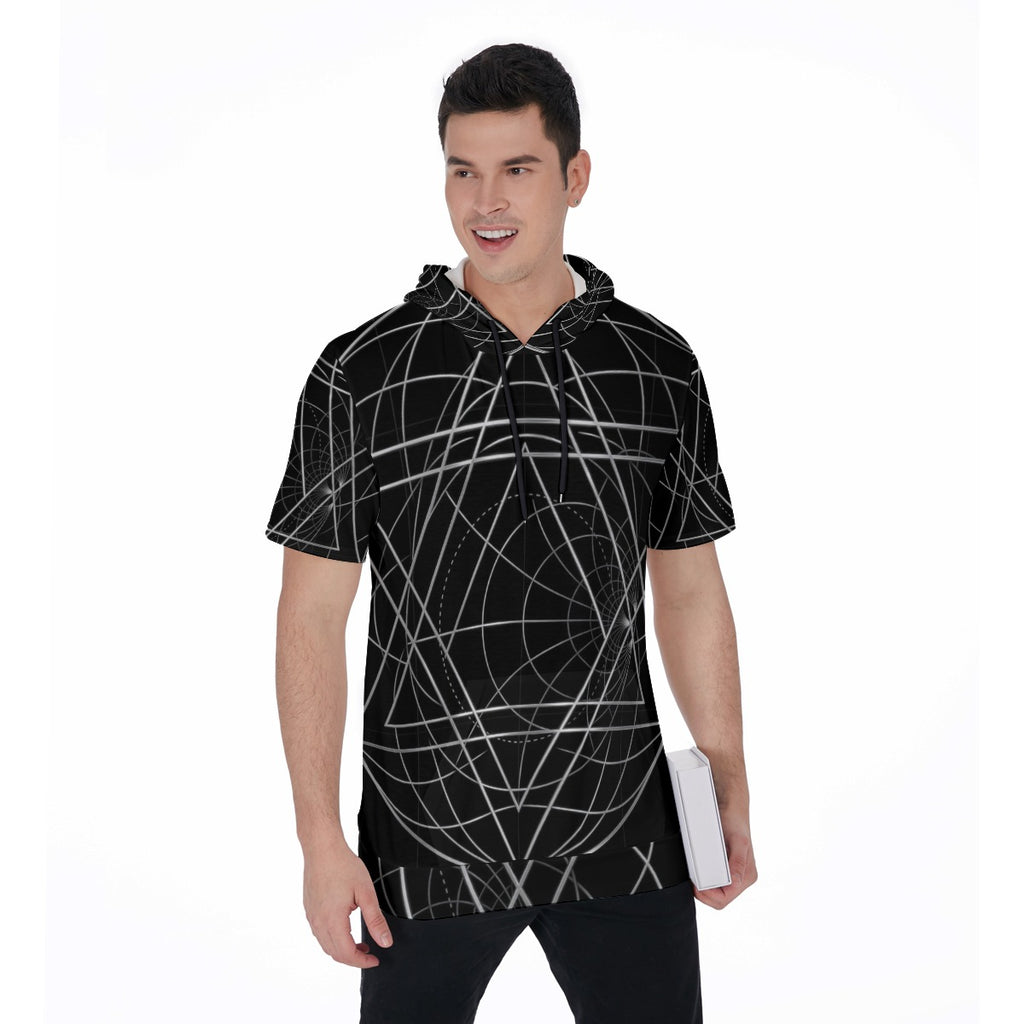All-Over Print Men's Short Sleeve Hoodie T-Shirt
