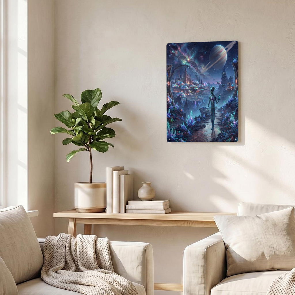 Thickened Rectangular Iron Wall Painting Printed in Canada