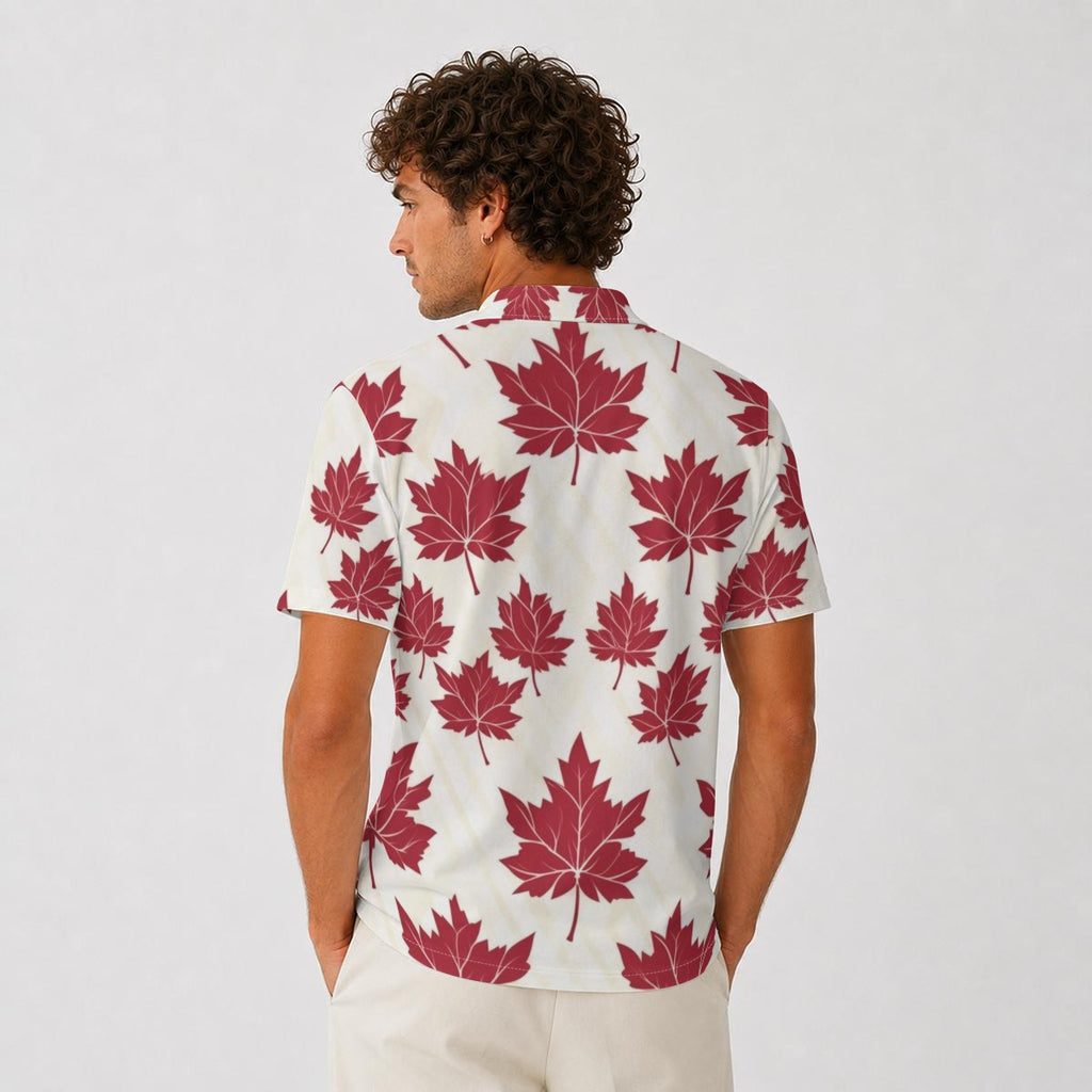 All-Over Print Men's Heavyweight Polyester Polo Shirt|210GSM