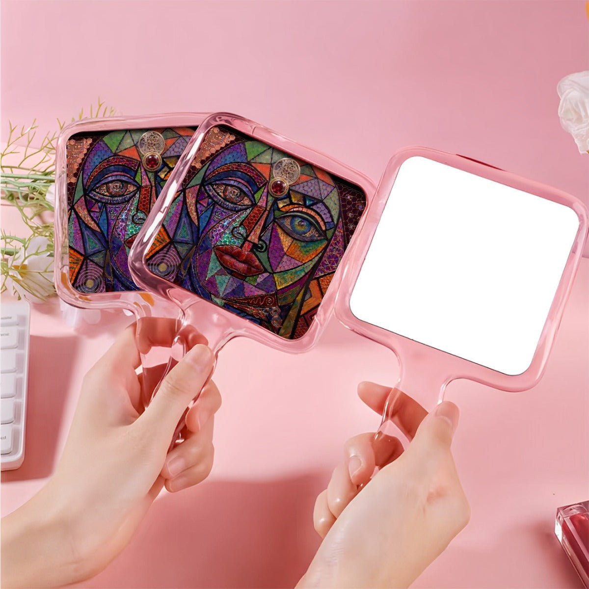 Cute Handheld Makeup Mirror