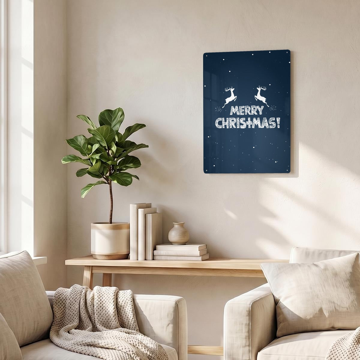 Thickened Rectangular Iron Wall Painting Printed in Canada