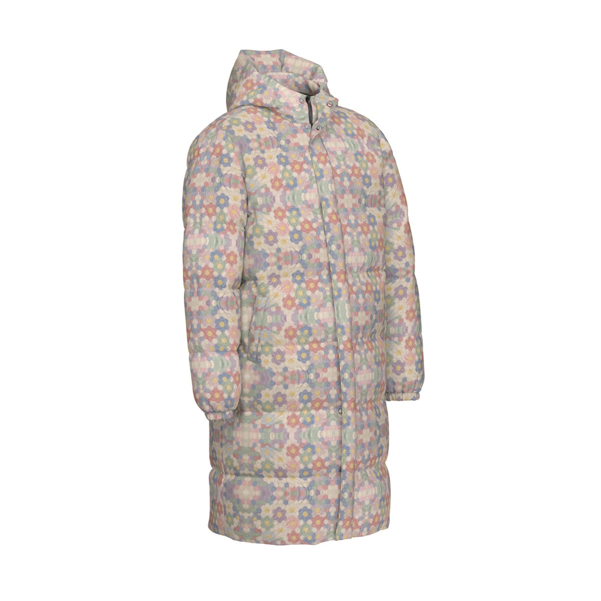 All-Over Print Unisex Long Down Jacket