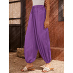 Pantaloni a carota da donna con stampa all-over