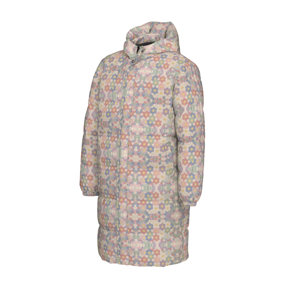 All-Over Print Unisex Long Down Jacket