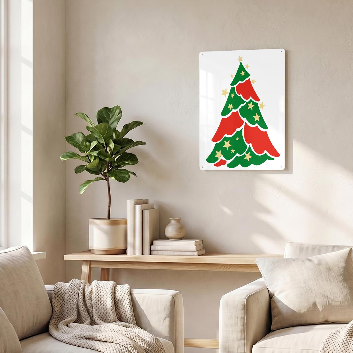 Thickened Rectangular Iron Wall Painting Printed in Canada