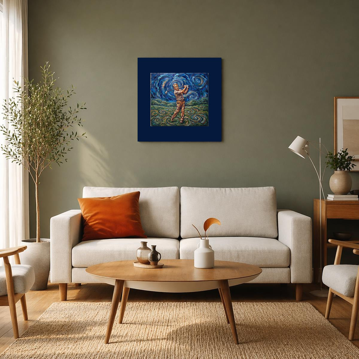 Golf, Mancave, Father, brother, uncle, Grandpa theme Decorative Canvas Printed in Canada