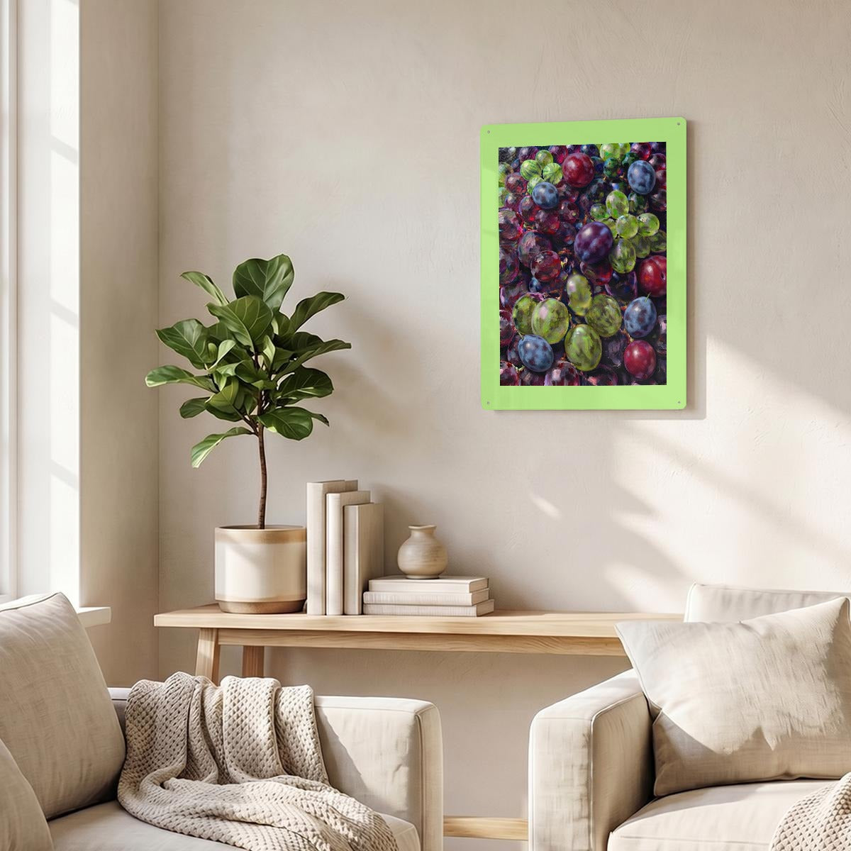 Thickened Rectangular Iron Wall Painting Printed in Canada
