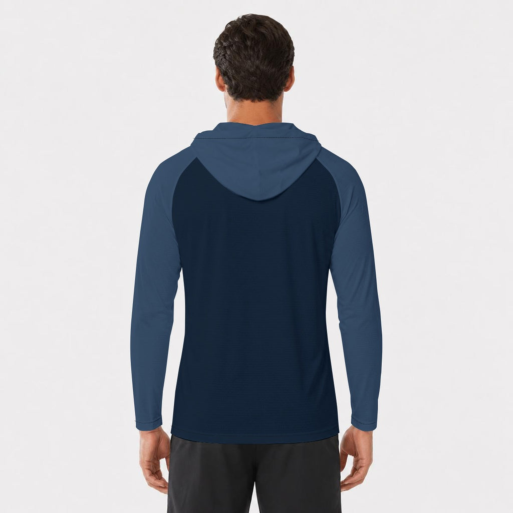 All-Over Print Men's Sun Protection Hooded Sport Top