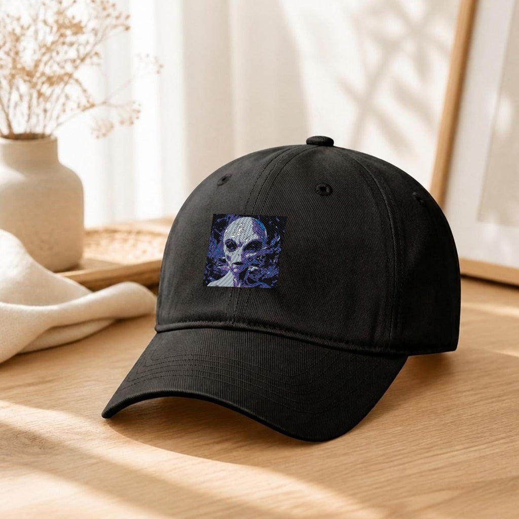 Gorra plana de corona blanda bordada