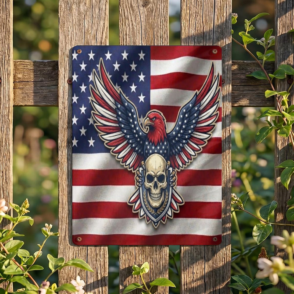American Eagle Thickened Rectangular Iron Wall Painting Printed in Canada