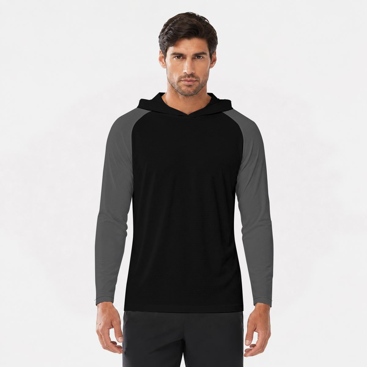All-Over Print Men's Sun Protection Hooded Sport Top