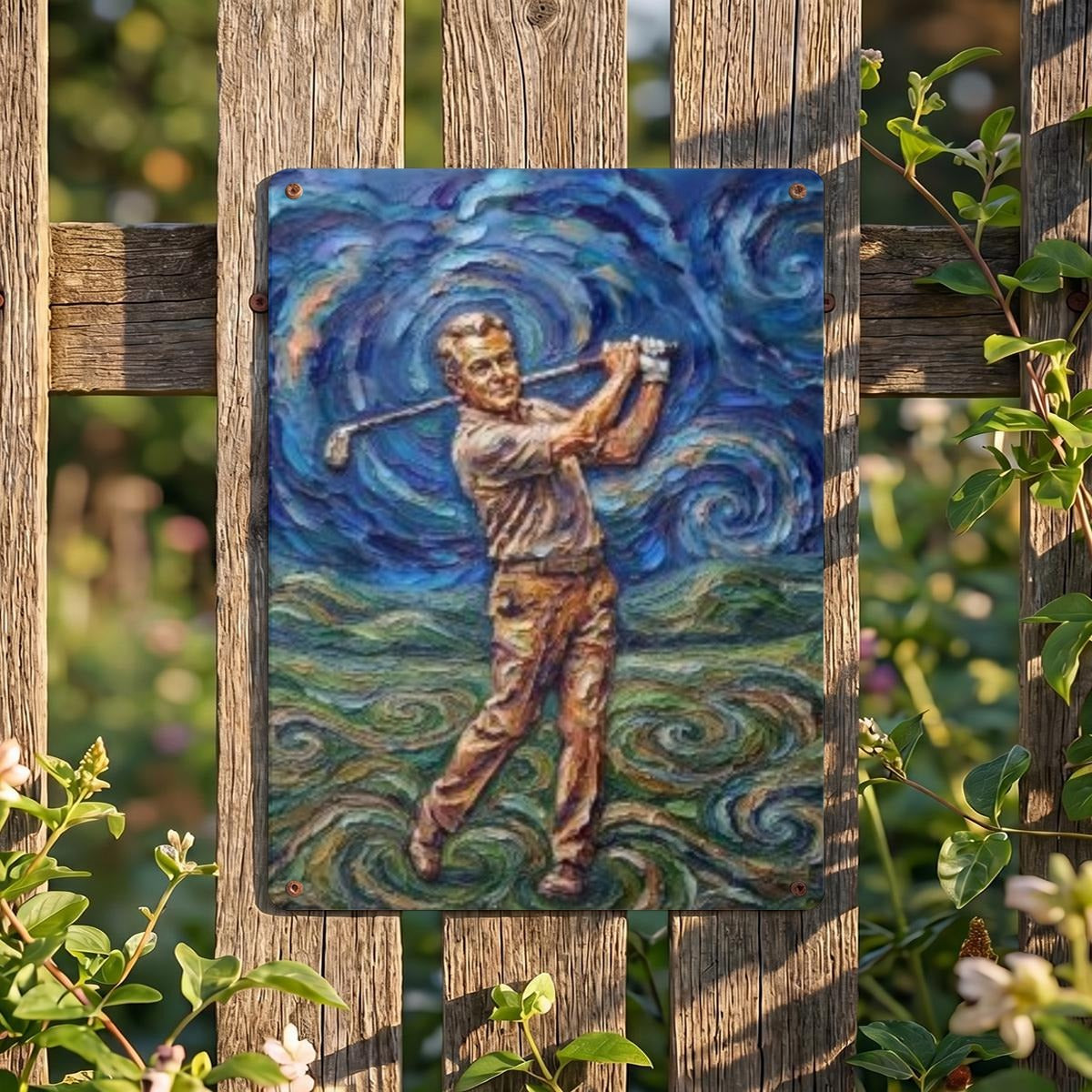Thickened Rectangular Iron Wall Painting Printed in Canada