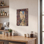 Light through An Open Door Thickened Rectangular Iron Wall Painting