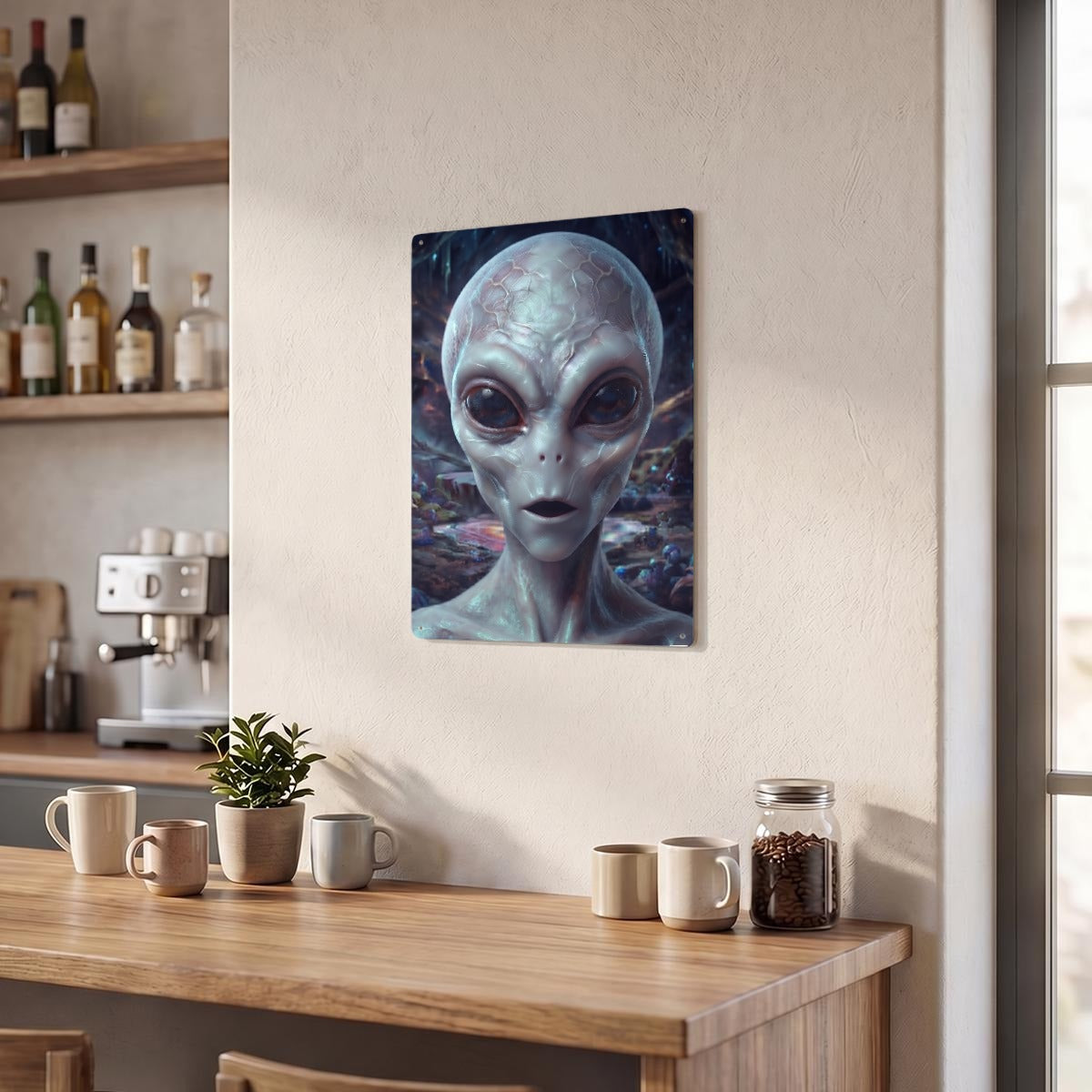 Thickened Rectangular Iron Wall Painting Printed in Canada
