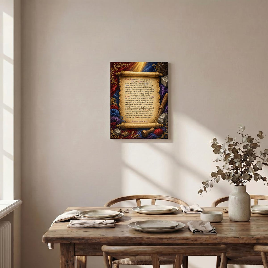 Bible Themed Quotes Designs WIth Purpose Brand Vertical Framed Canvas Wall