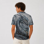 All-Over Print Men's Heavyweight Polyester Polo Shirt|210GSM