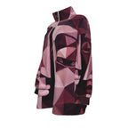 COAT OF MANY COLORS COLLECTION All-Over Print Unisex Borg Fleece Coat With Zipper Closure(Plus Size)