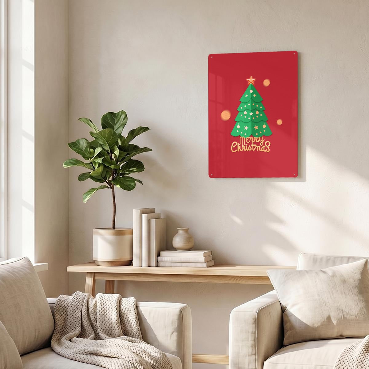 Thickened Rectangular Iron Wall Painting Printed in Canada