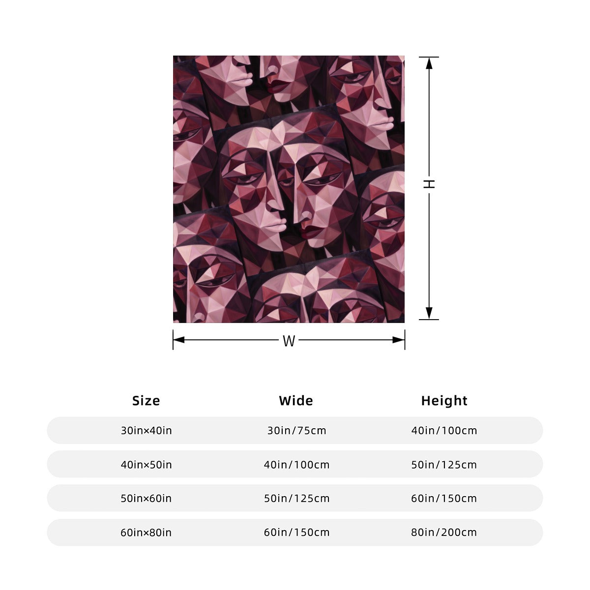 Gram Flannel Blanket - Vertical Style Printed in USA|290GSM