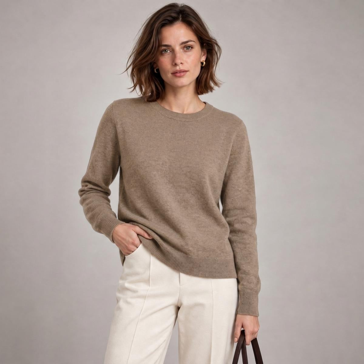Unisex Soft Wool-Blend Crewneck Knit Sweater|Embroidery