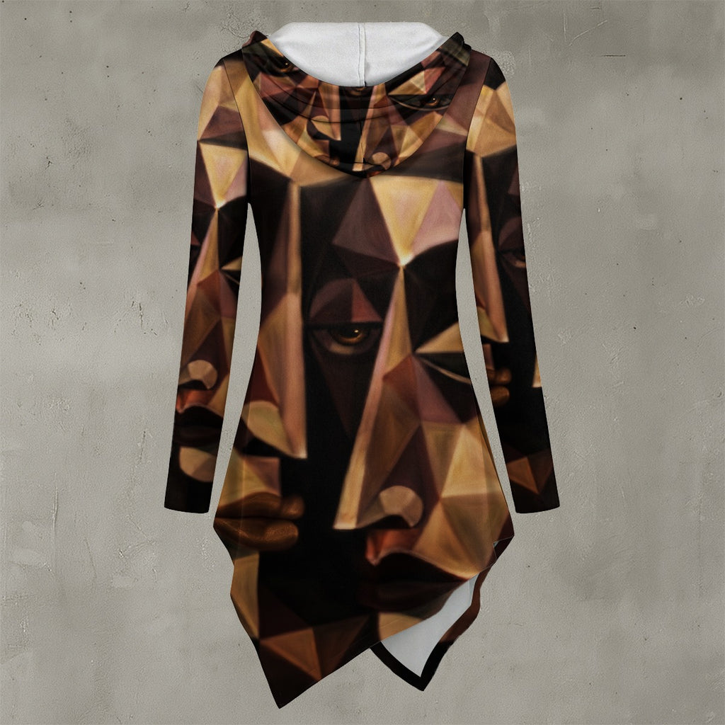 All-Over Print Women's Asymmetric Hem Hoodie