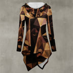 All-Over Print Women's Asymmetric Hem Hoodie