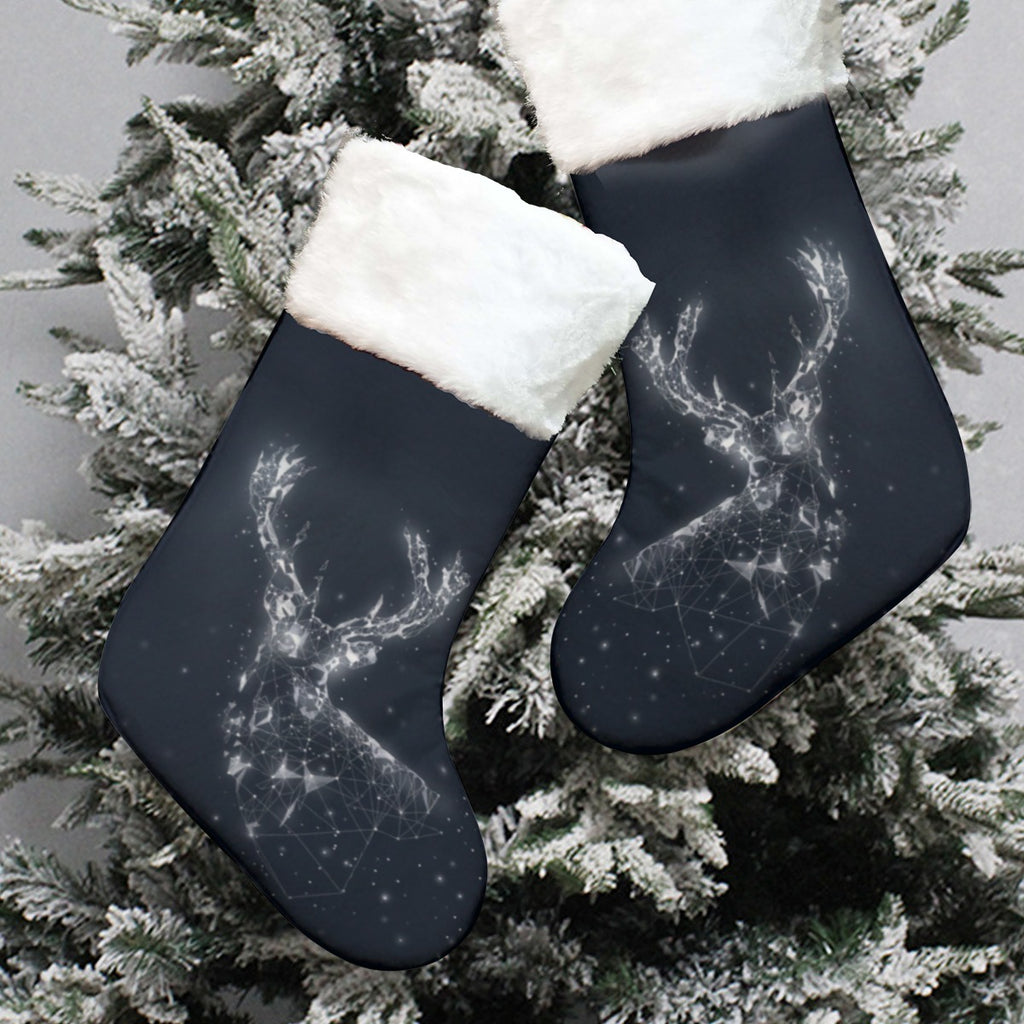 All-Over Print Christmas Socks With Plush Cuff