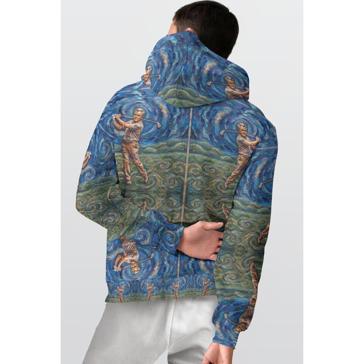 All-Over Print Men's Thicken Pullover Hoodie