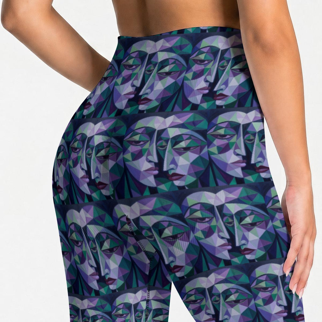 All-Over Print Women's Seamless High Waisted Butt-Lifting Leggings