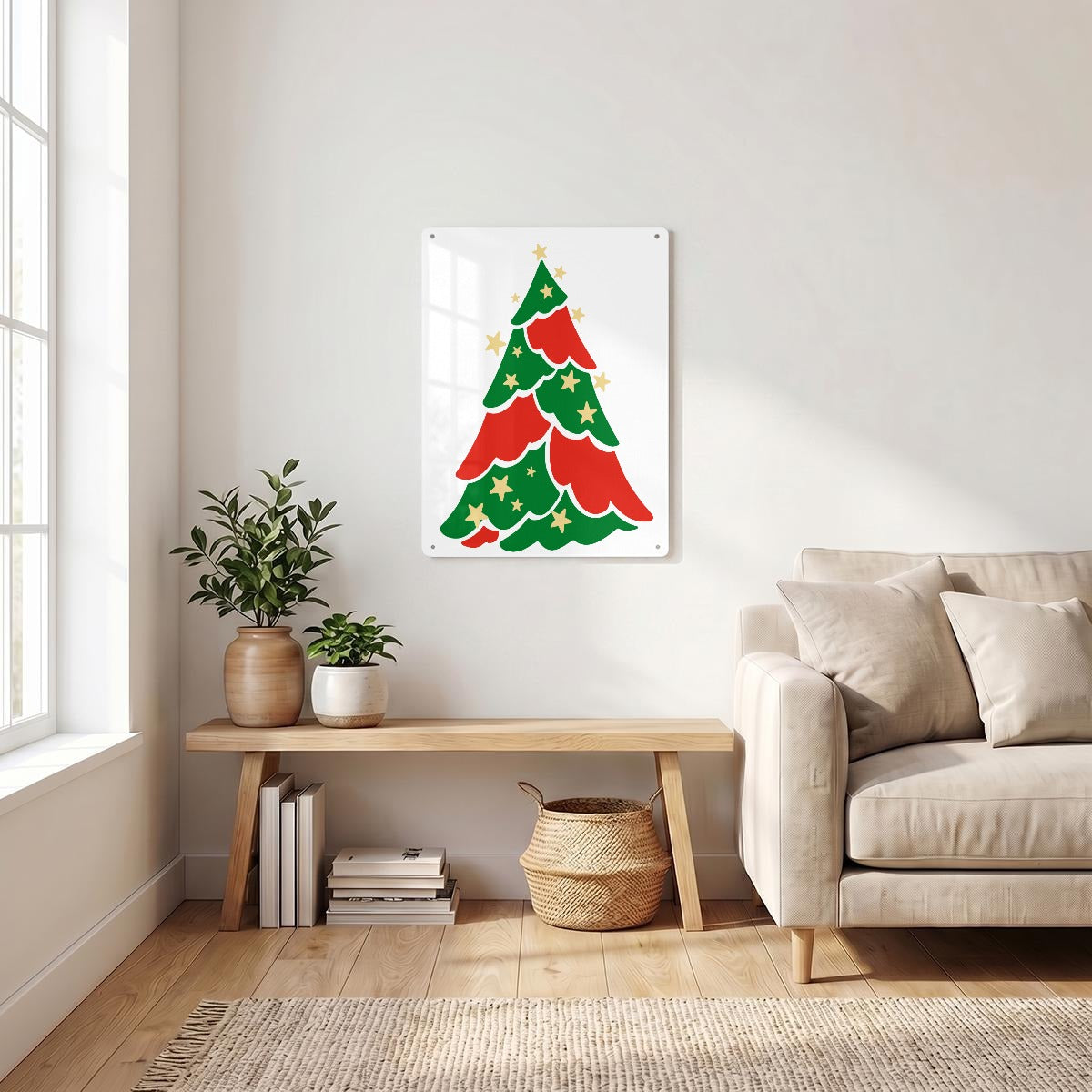 Thickened Rectangular Iron Wall Painting Printed in Canada