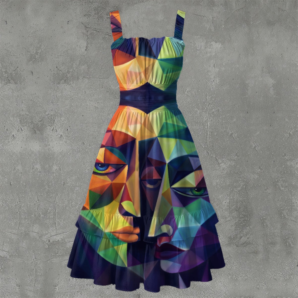 All-Over Print Women’s Ruffle Hem Dress