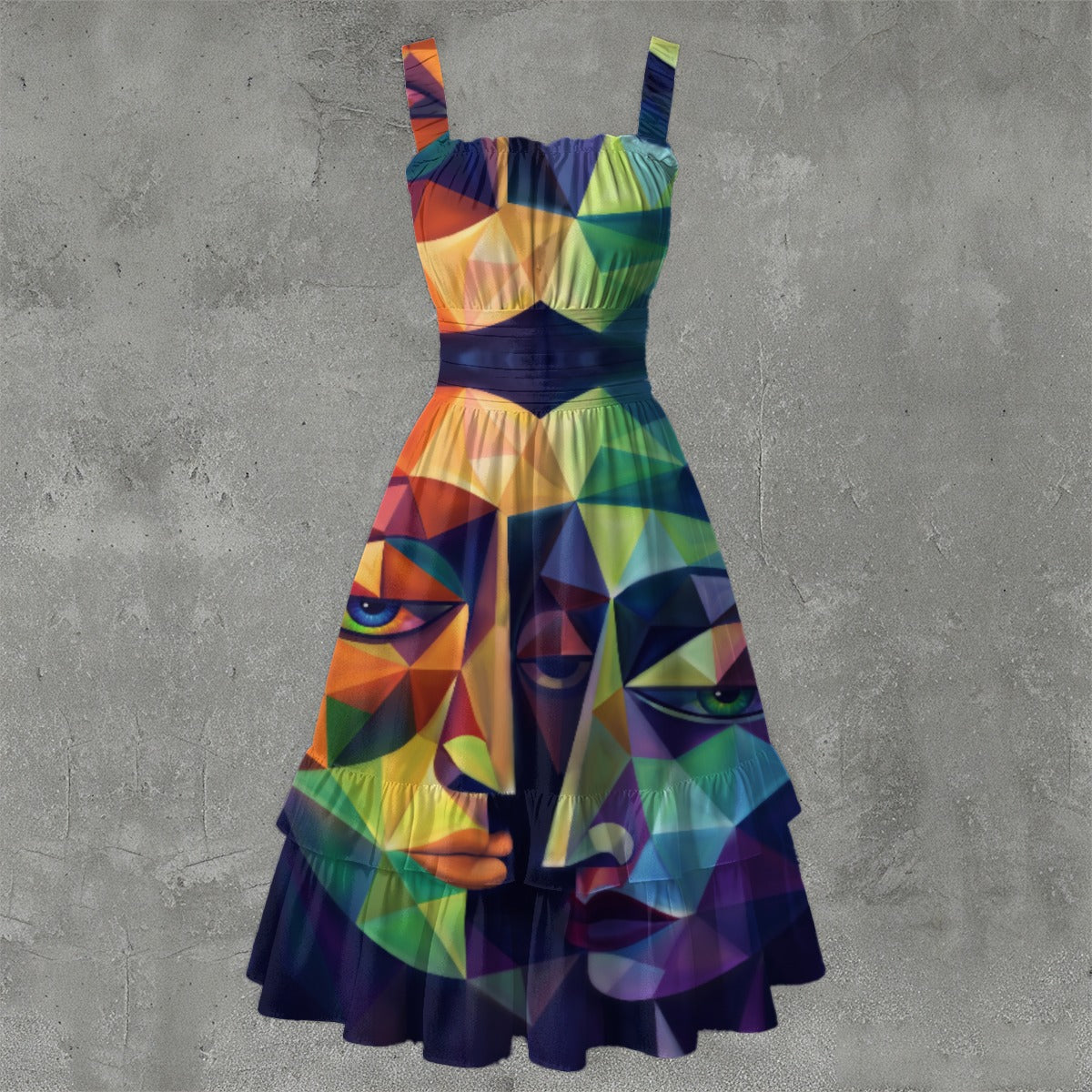All-Over Print Women’s Ruffle Hem Dress