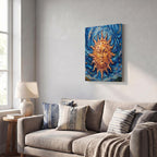 Sun Moon Designs With Purpose Brand Vertical Framed Canvas Wall Art Printed in Canada