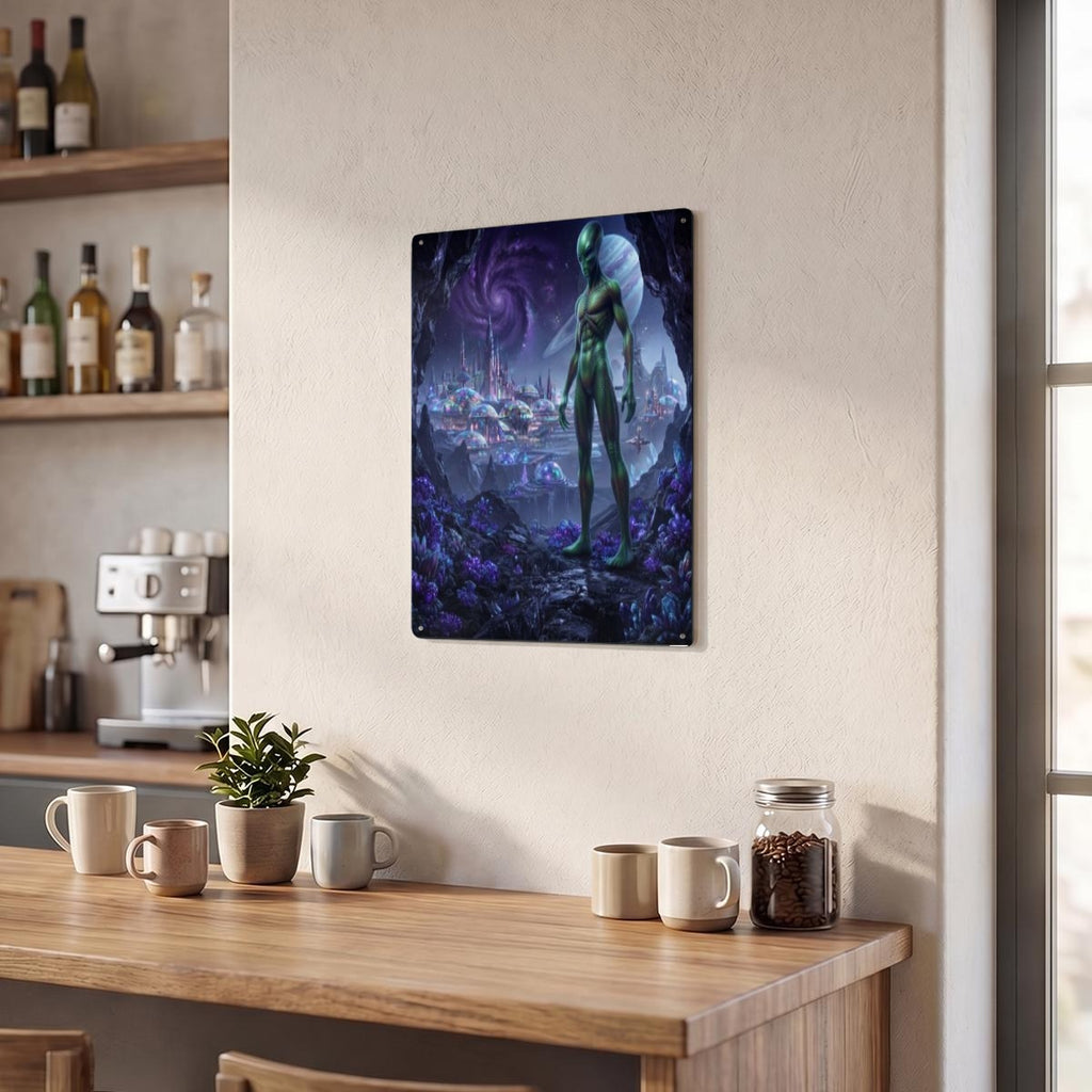 Thickened Rectangular Iron Wall Painting Printed in Canada