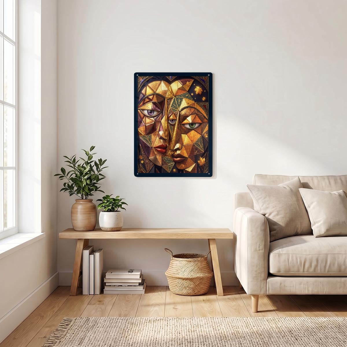 Thickened Rectangular Iron Wall Painting Printed in Canada
