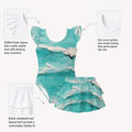All-Over Print Girls' Ruffle Layered Swim Set