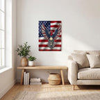 American Eagle Thickened Rectangular Iron Wall Painting Printed in Canada