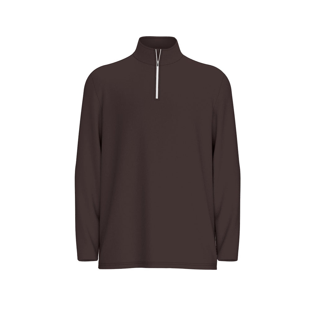 Maglia sportiva da uomo con stampa all-over, colletto e maniche lunghe