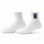 Embroidery Sports Quarter Socks|Cotton