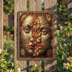 Thickened Rectangular Iron Wall Painting Printed in Canada